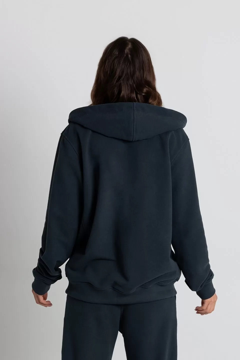 Bluza damska z kapturem hoodie - granatowy