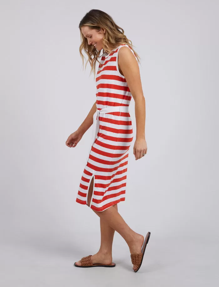 Bondi Dress Stripe (Spicy Orange/White Stripe)