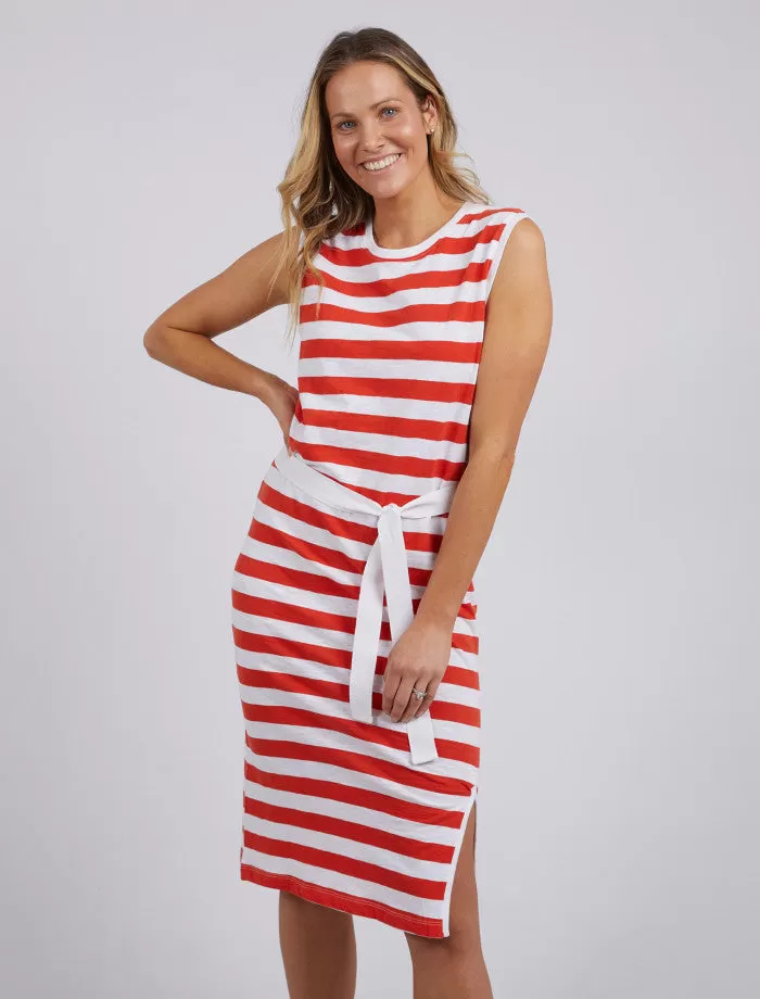 Bondi Dress Stripe (Spicy Orange/White Stripe)