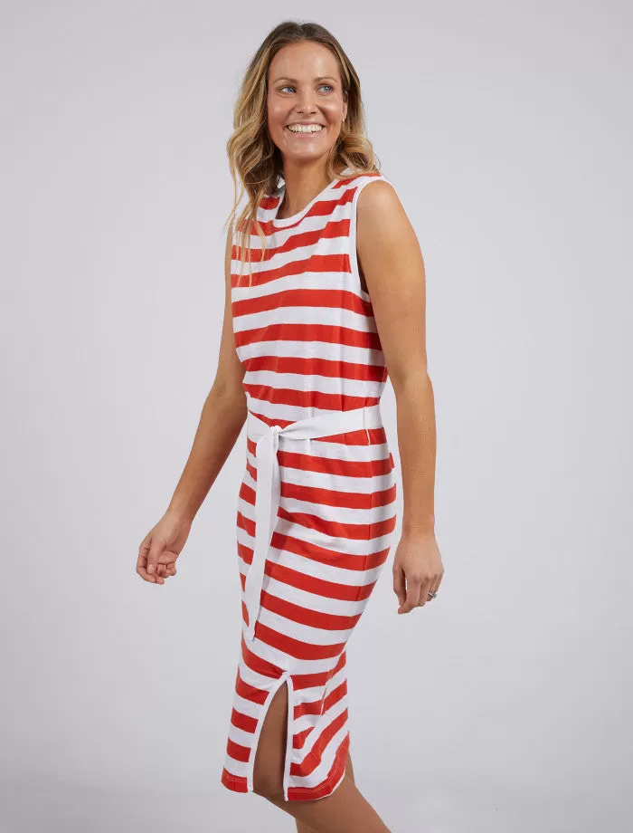 Bondi Dress Stripe (Spicy Orange/White Stripe)