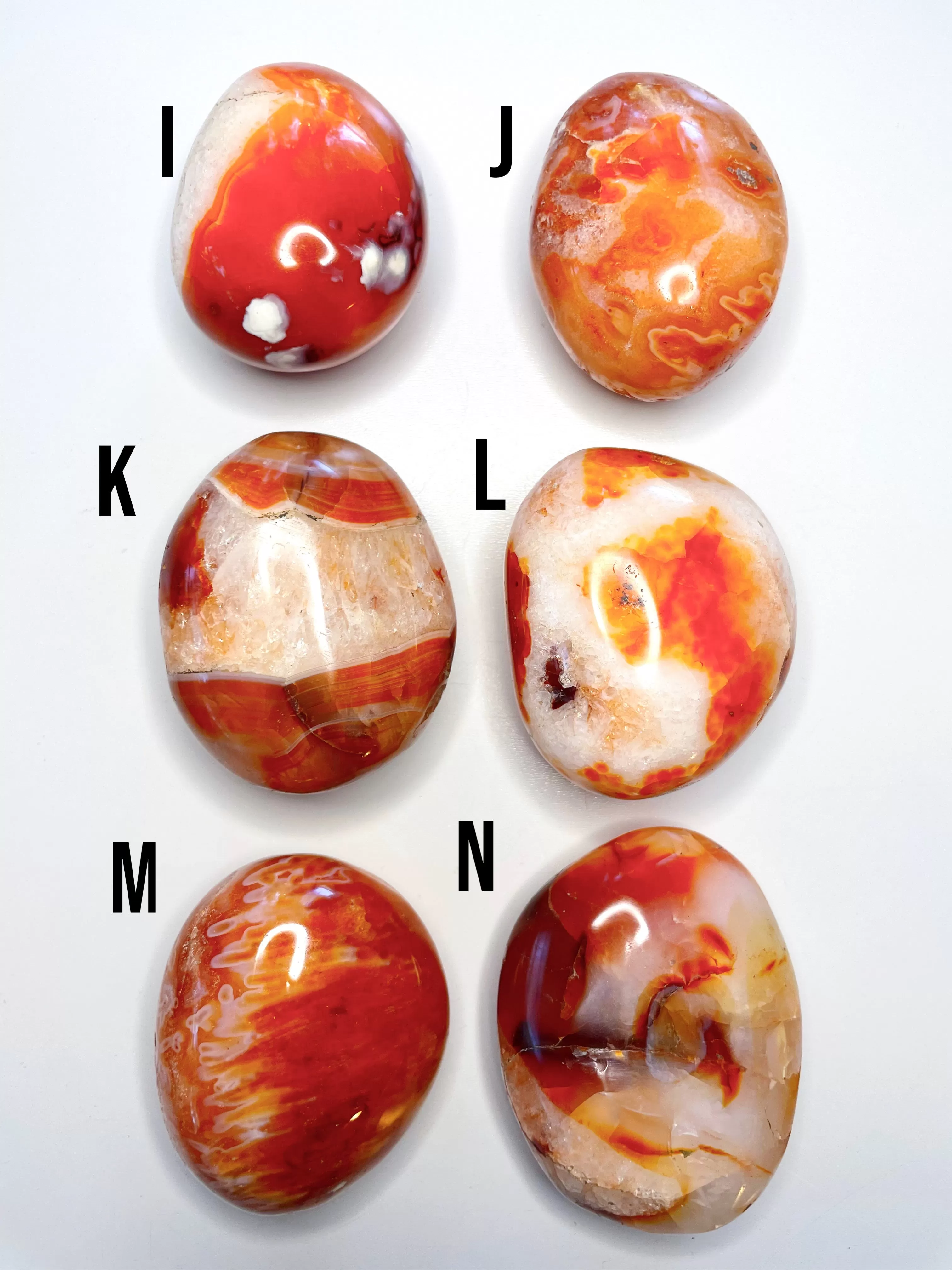 Carnelian Agate Palm Stones