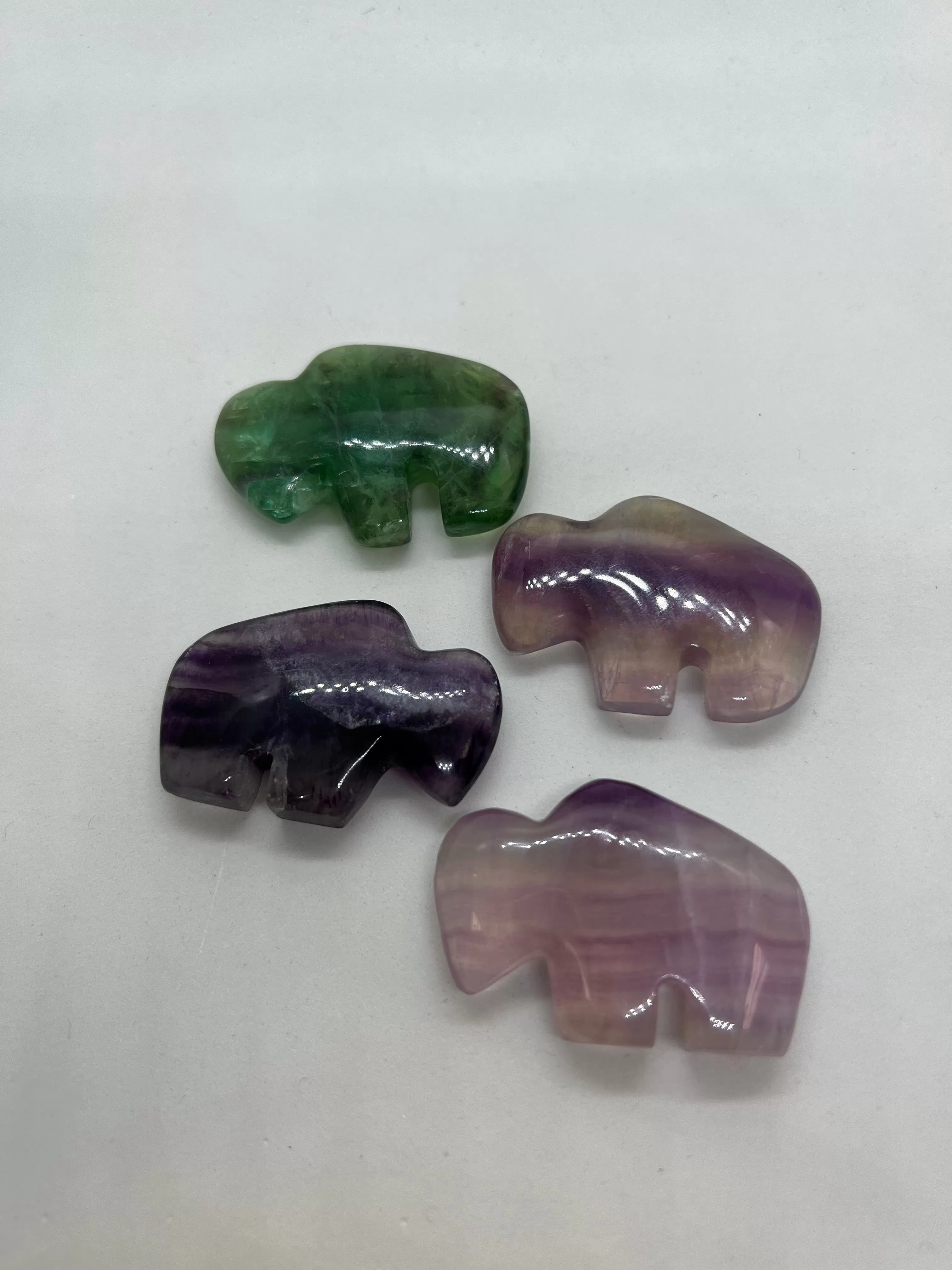 Carved Flourite Buffalo