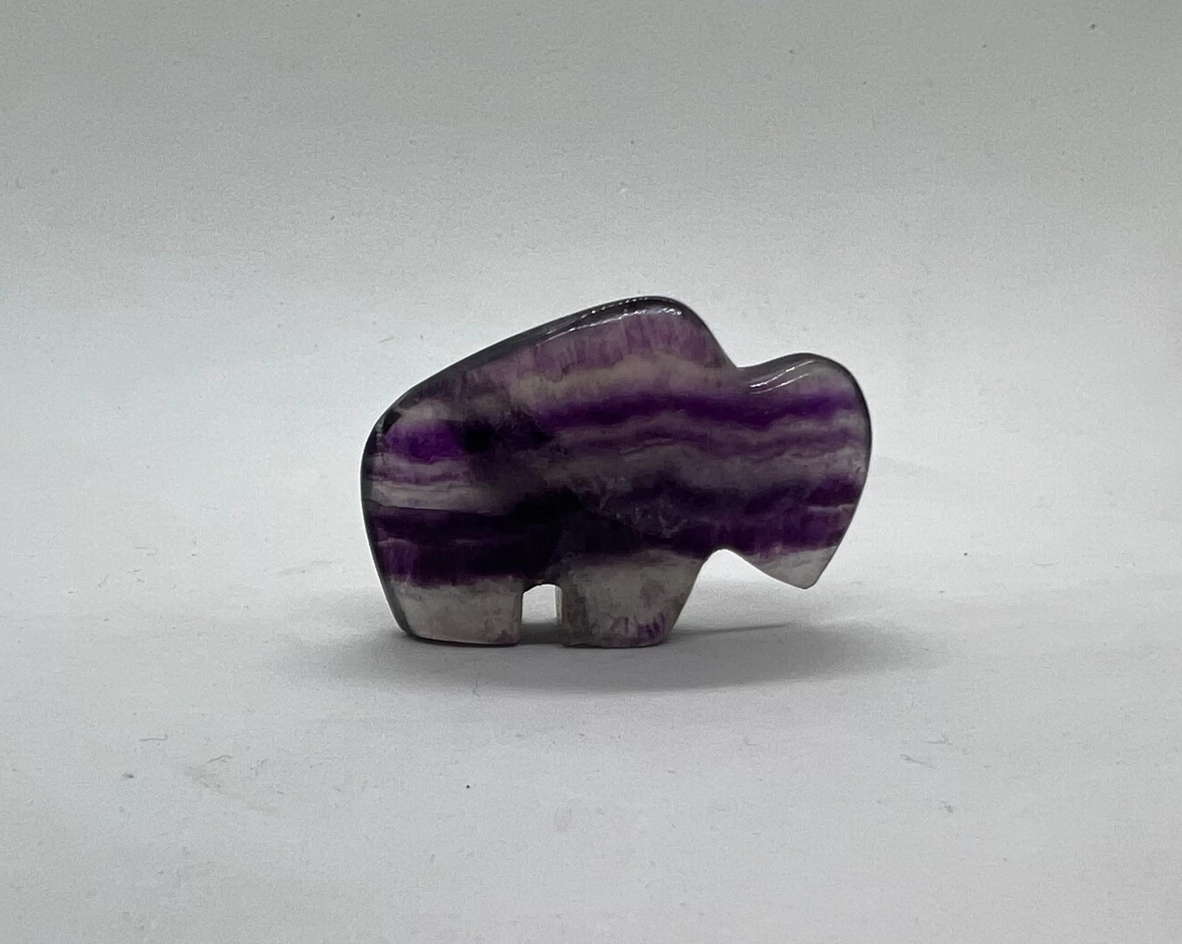 Carved Flourite Buffalo