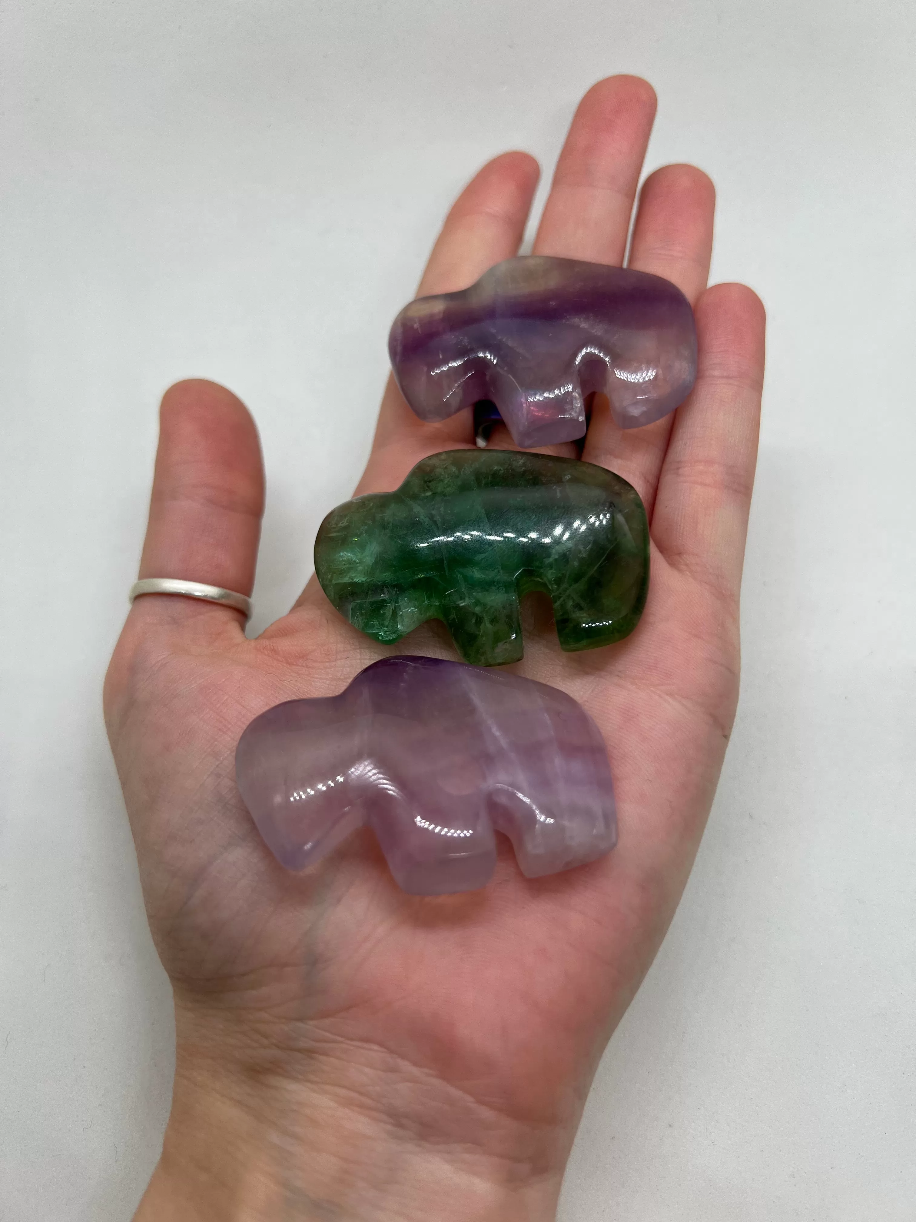 Carved Flourite Buffalo