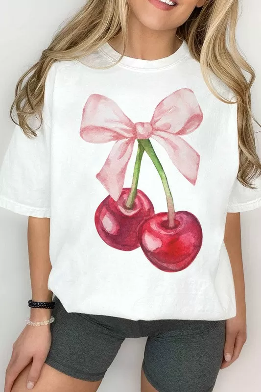 CHERRY BOW COQUETTE GRAPHIC TEE