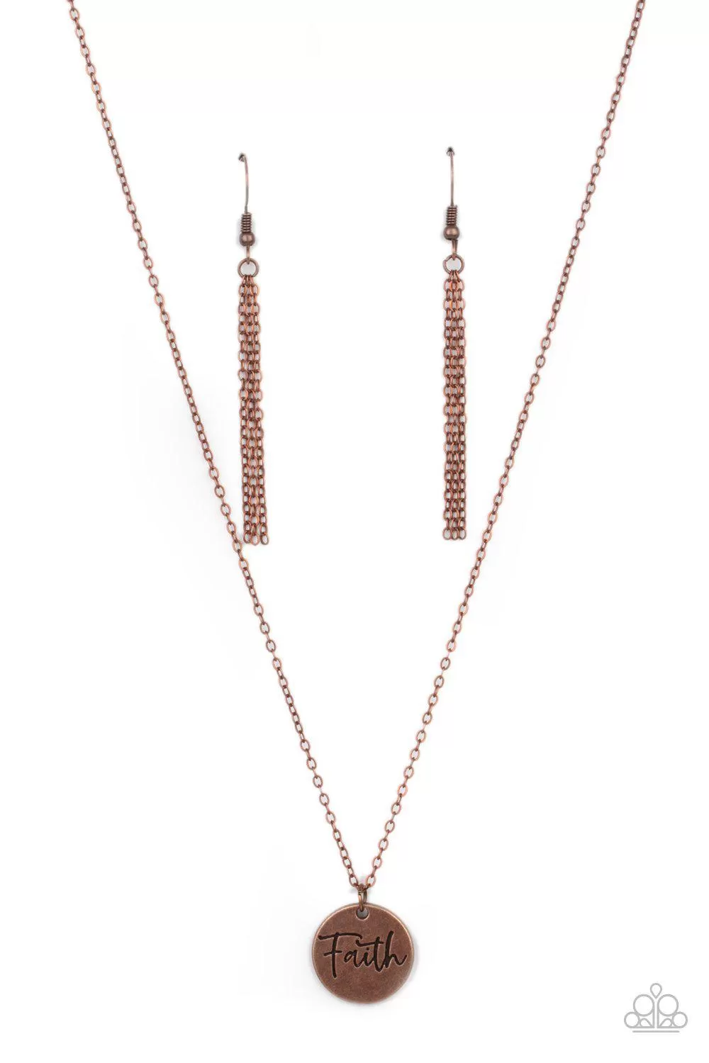 Choose Faith Copper Inspirational Necklace - Paparazzi Accessories