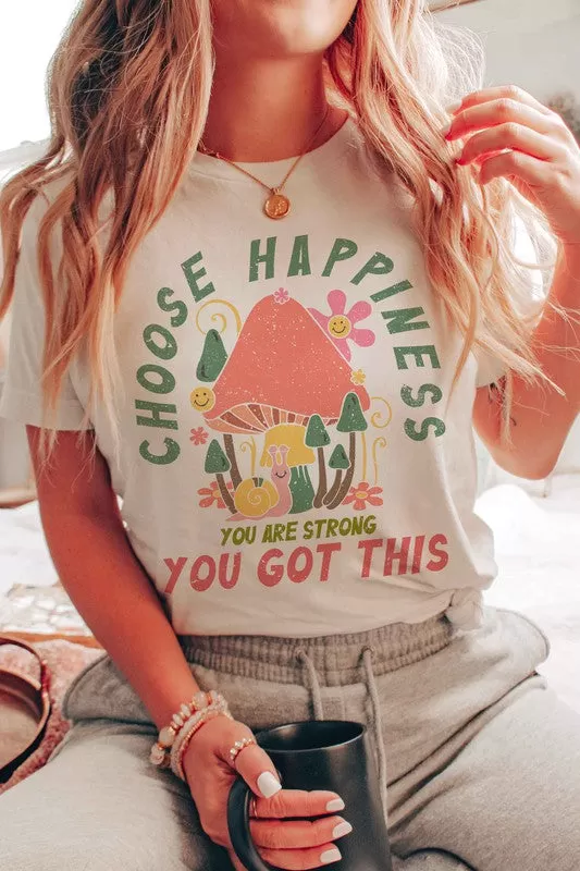 CHOOSE HAPPINESS GRAPHIC TEE