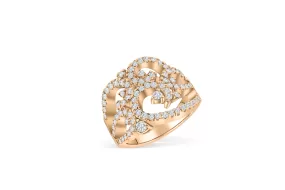 Clustered Diamond Ring 1.08 ct tw Round-cut 14K Rose Gold DIR016