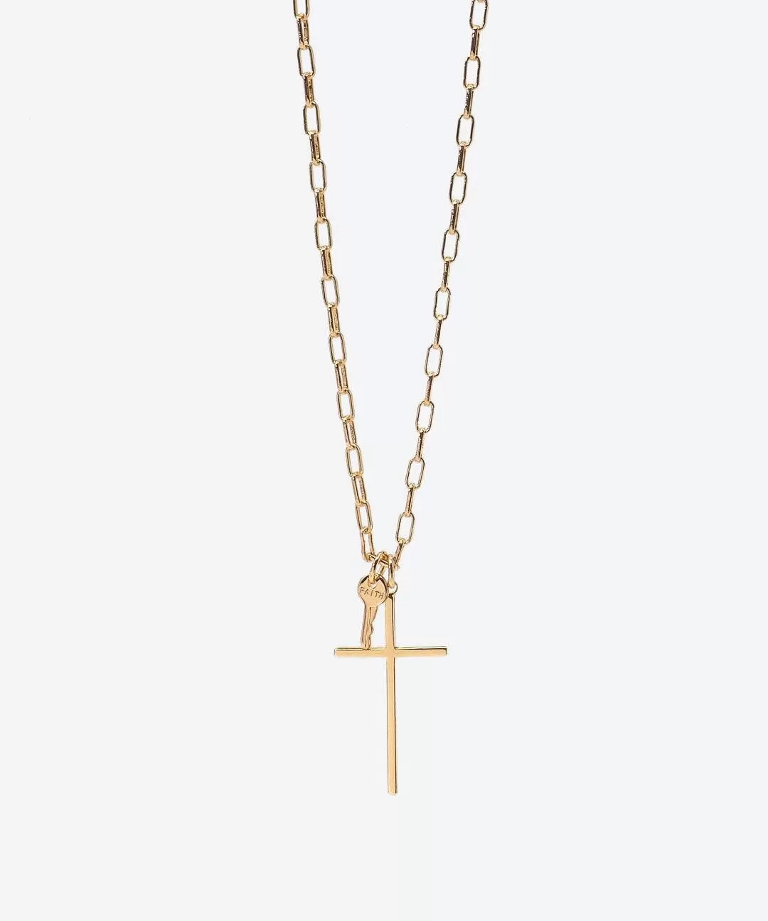 Cross and Mini Key Necklace