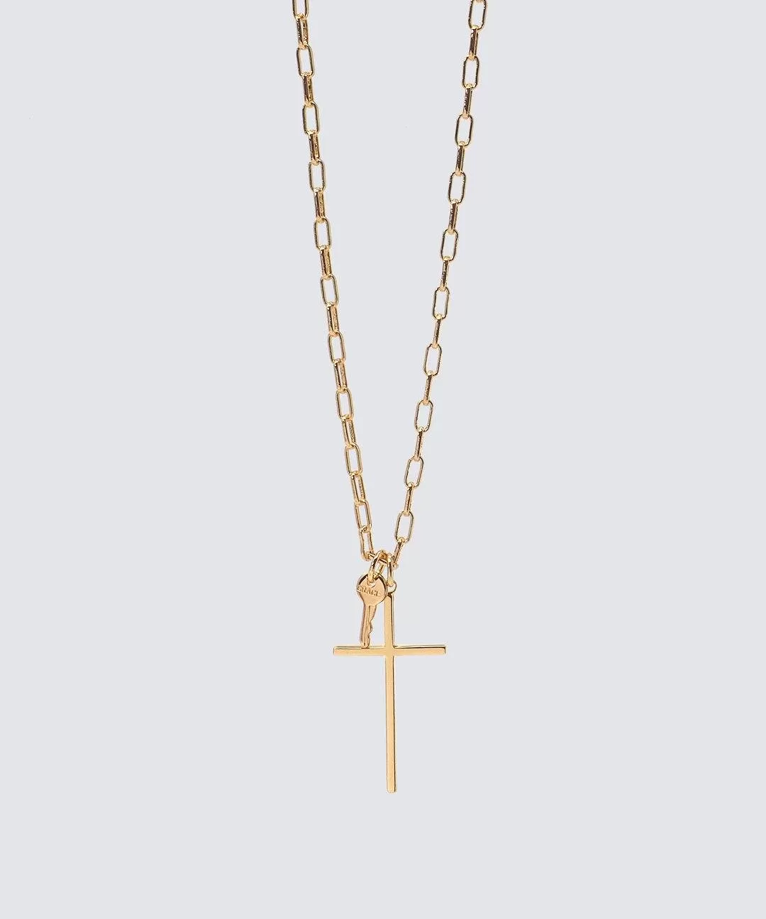 Cross and Mini Key Necklace