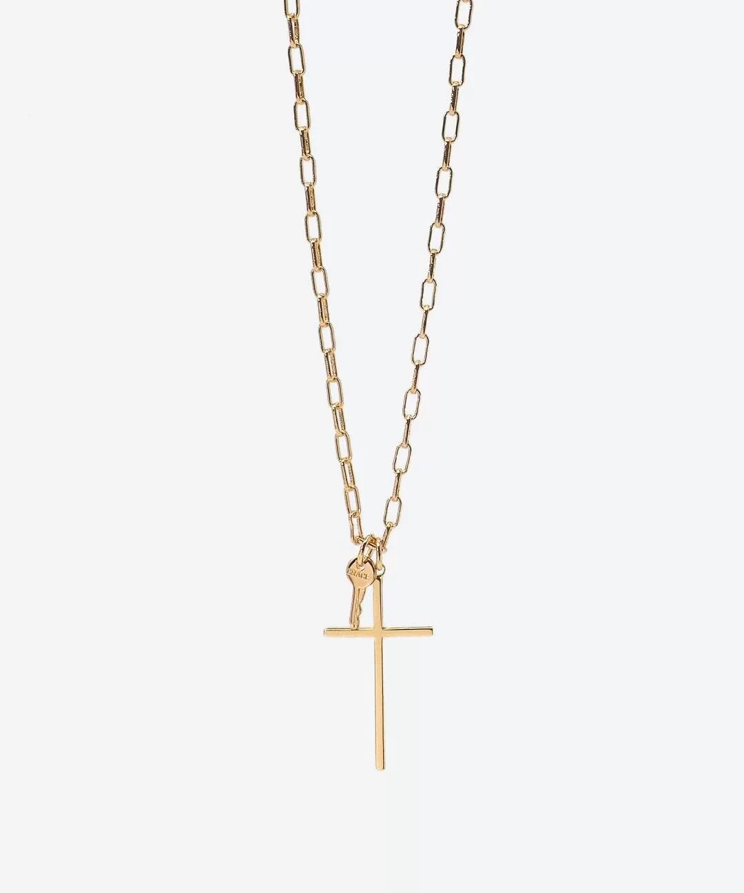 Cross and Mini Key Necklace