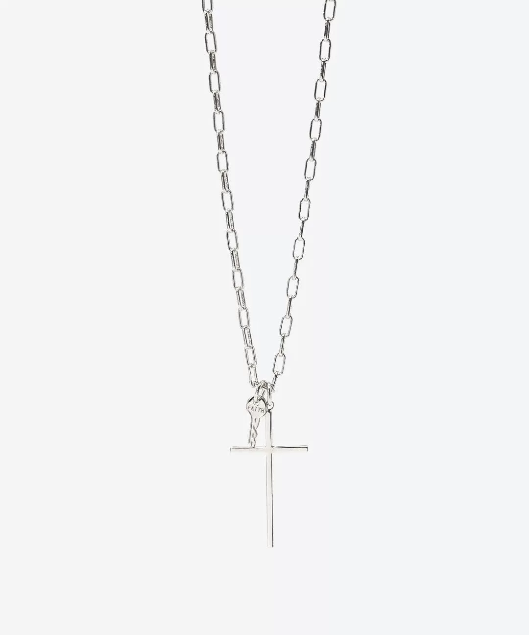 Cross and Mini Key Necklace