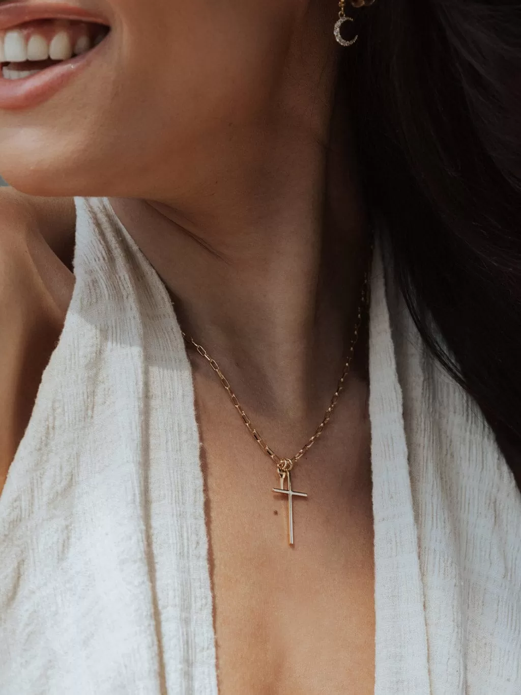 Cross and Mini Key Necklace