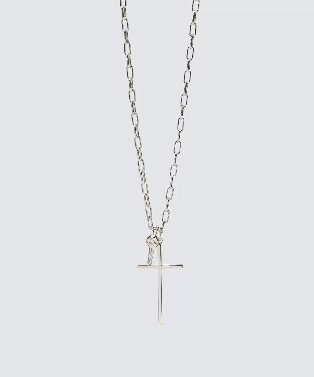 Cross and Mini Key Necklace