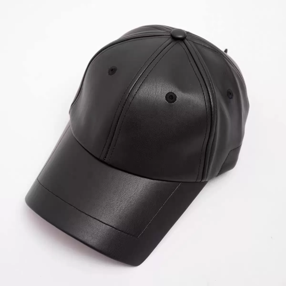 C.T. LEATHER BASEBALL CAP WITH CROPPED TONGUE