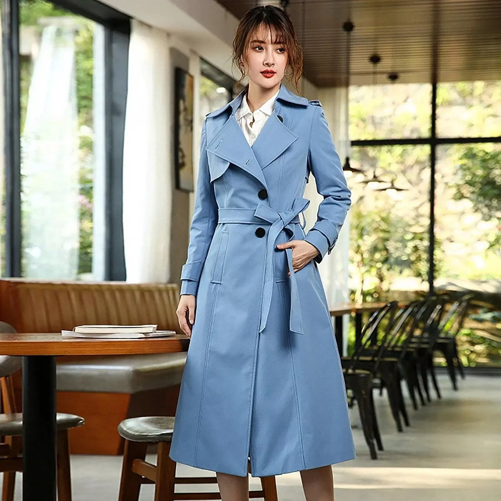 Custom Gun Flap Double Breasted Trench Coat