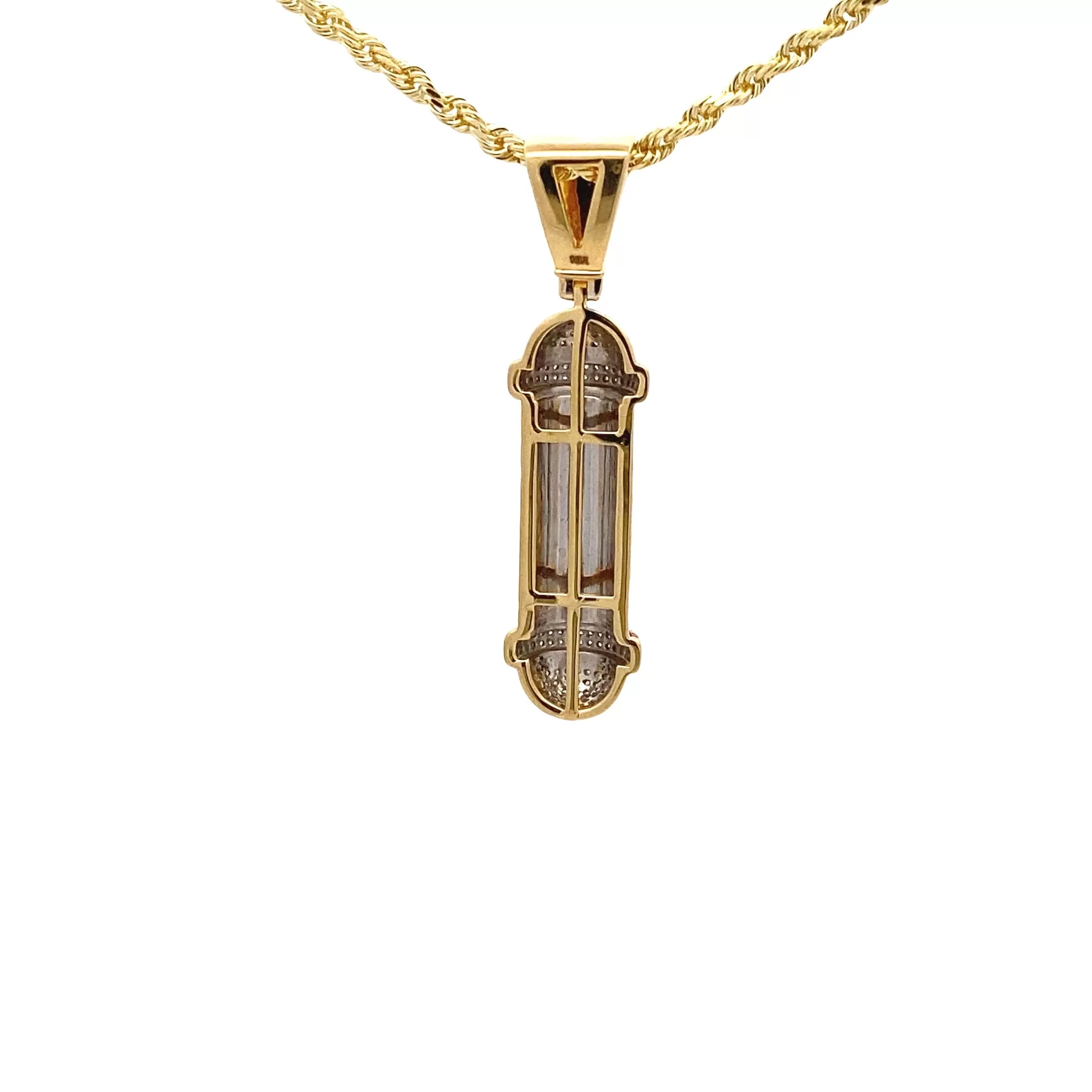 Diamond 0.38Ctw Barber Pole Pendant