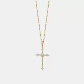 Diamond Arrow Cross Necklace