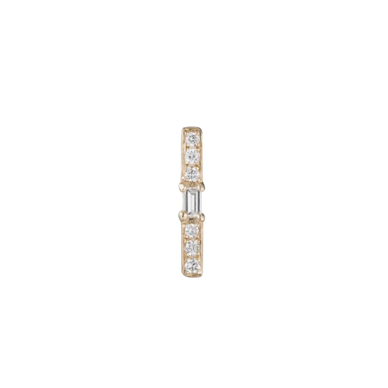 Diamond Baguette Equilibrium Stud