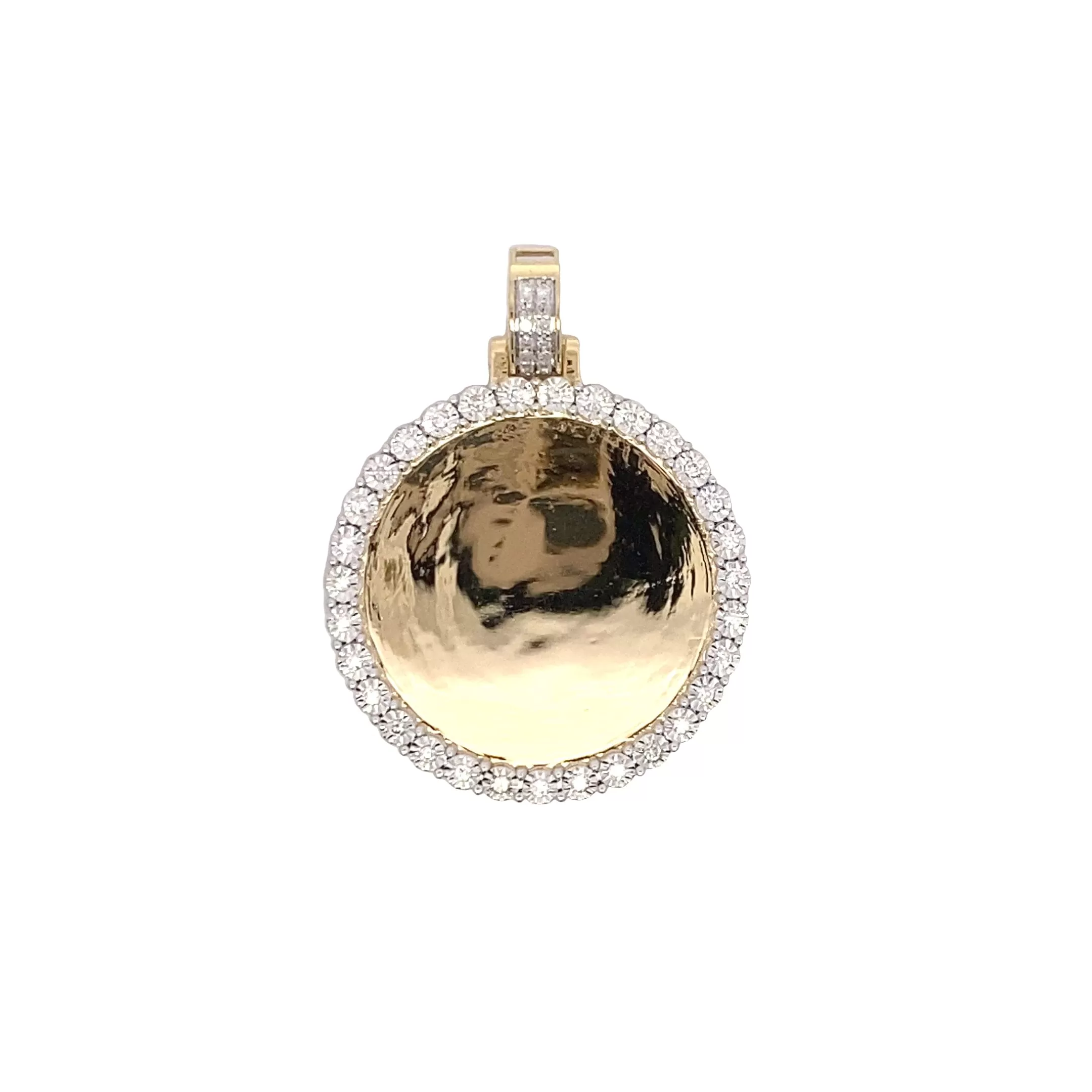 Diamond Circle Shaped Memory Pendant