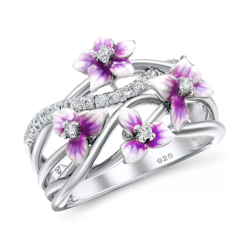 Diamond Flower Elegant Ring