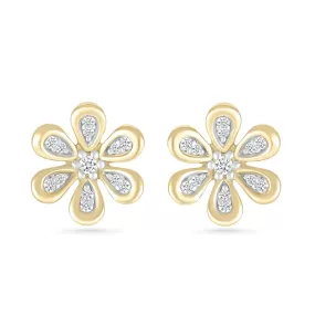 Diamond Forget-Me-Not Stud Earrings