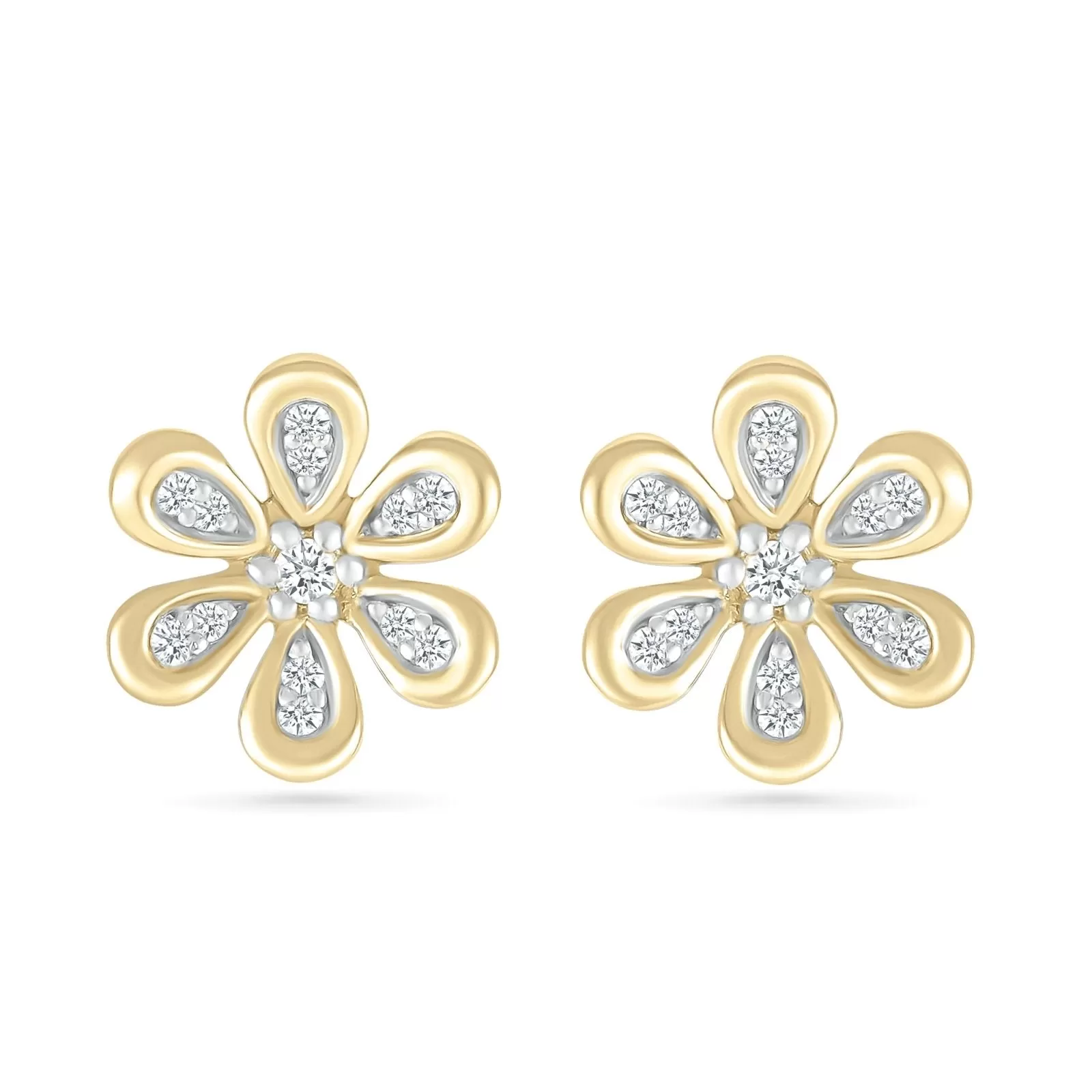 Diamond Forget-Me-Not Stud Earrings