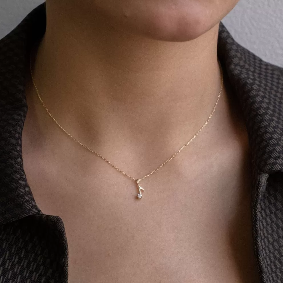 Diamond Music Note Necklace