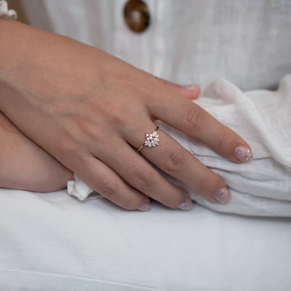 Diamond Snowflake Ring