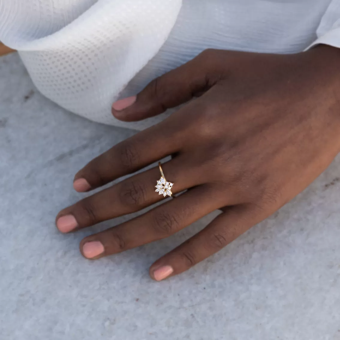 Diamond Snowflake Ring