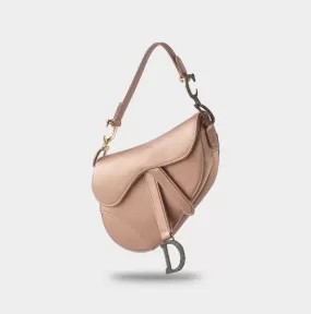 DIOR Saddle Bag mini satin pink