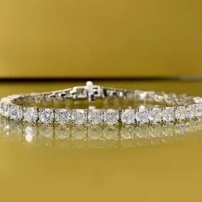 Exquisite Round Cut 925 Sterling Silver Tennis Bracelet