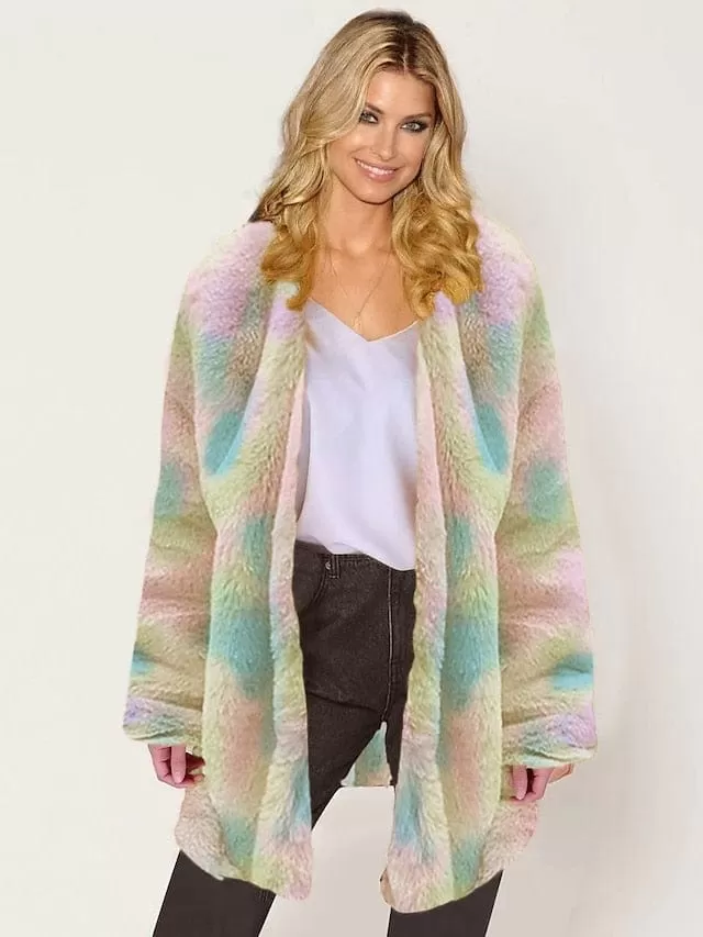 Faux Fur Christmas Coat for Women - Multiple Colors & Sizes / Warm