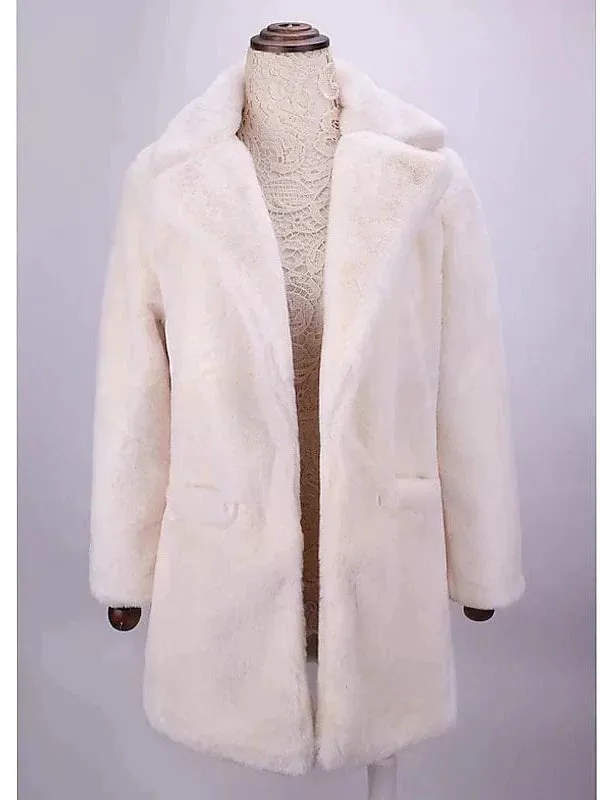 Faux Fur Christmas Coat for Women - Multiple Colors & Sizes / Warm