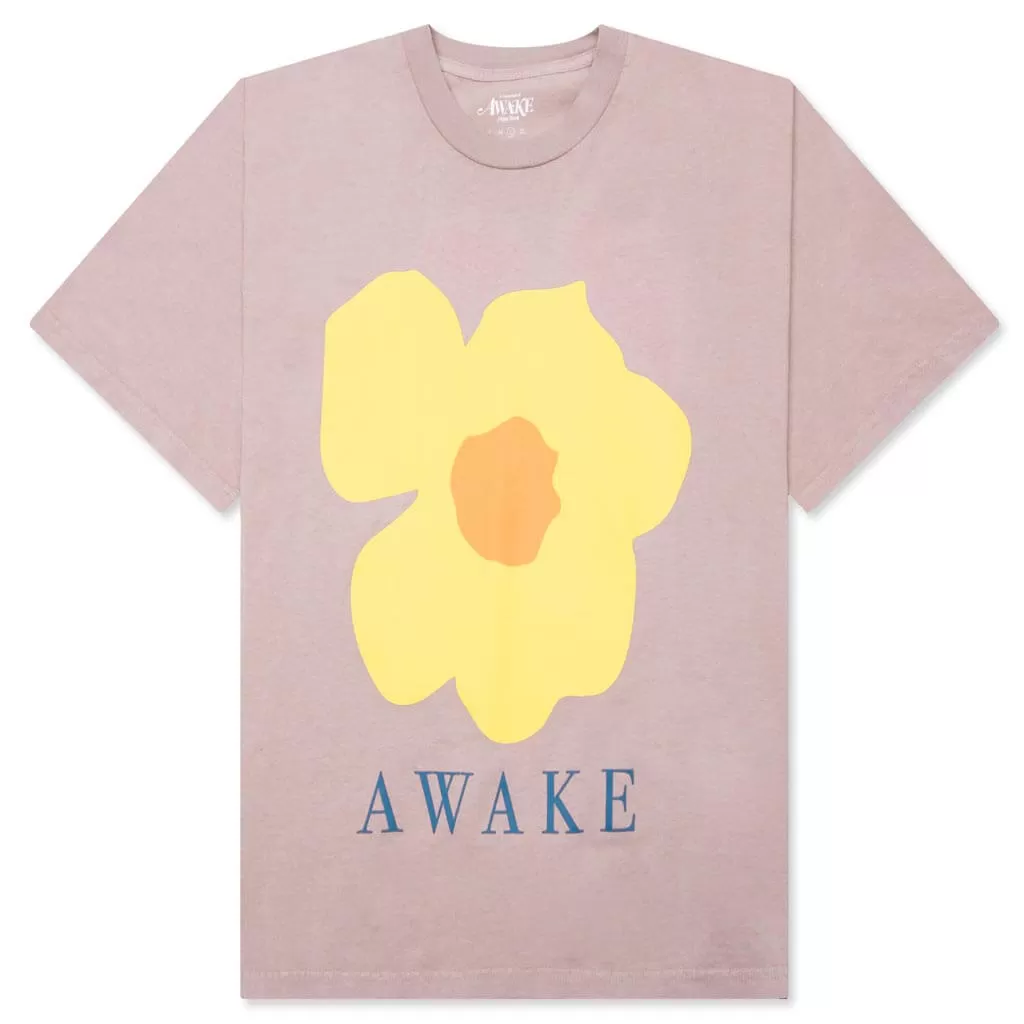 Floral Printed Tee - Pale Mauve