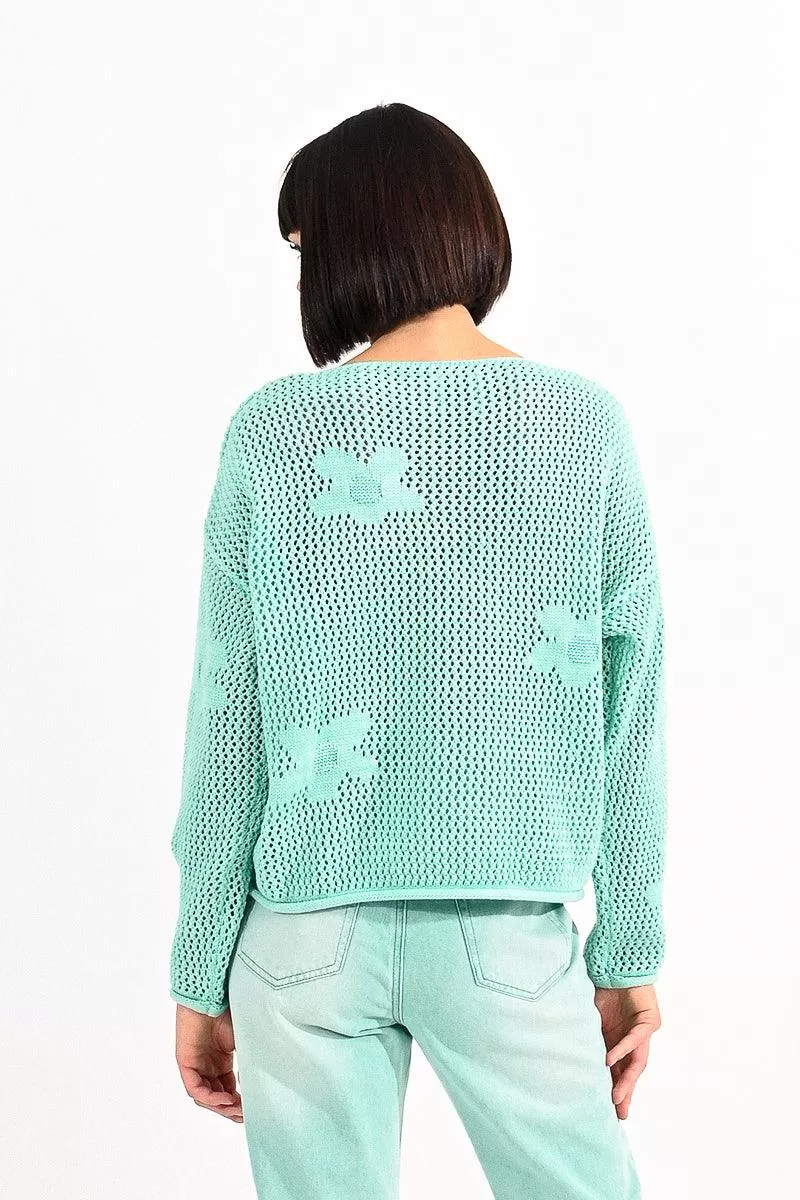 Flower Knit Sweater