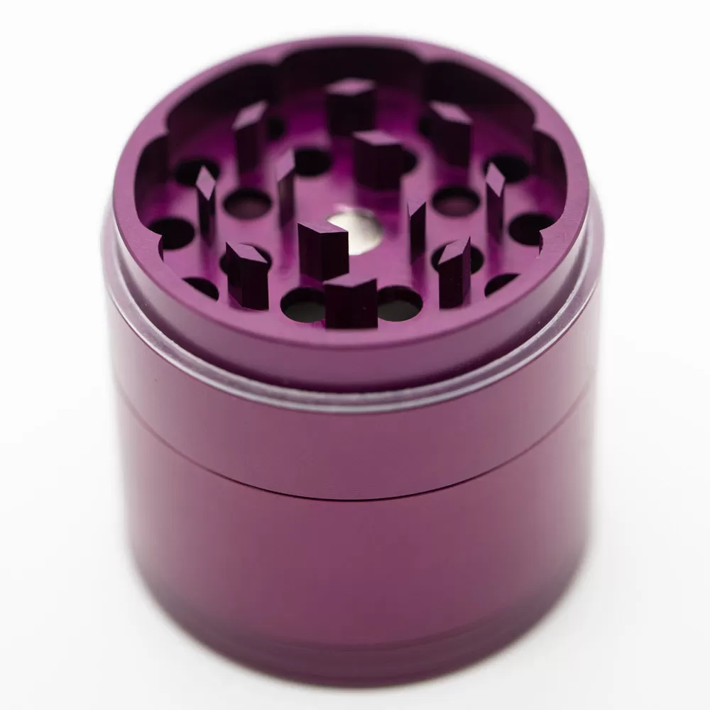 Four-Part Aluminium Grinder with Removable Screen - Purple (50mm)