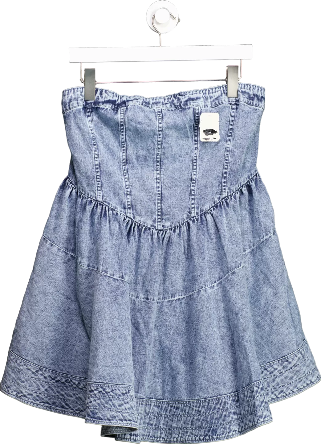 Free People Blue  Candace Denim Mini Dress UK M