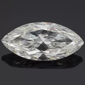 GIA Certified 1.13 Ct Marquise Brilliant J SI2 Diamond 10.73 x 5.08 x 3.10 mm