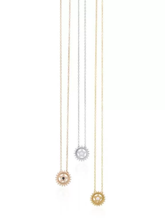 gold-uno-small-gear-necklace -By Delcy