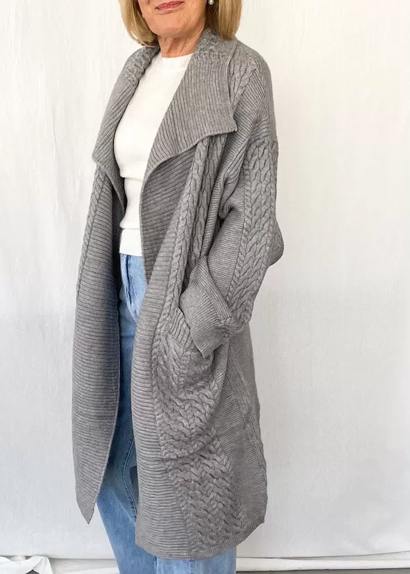 Grace Long Cardi - Grey