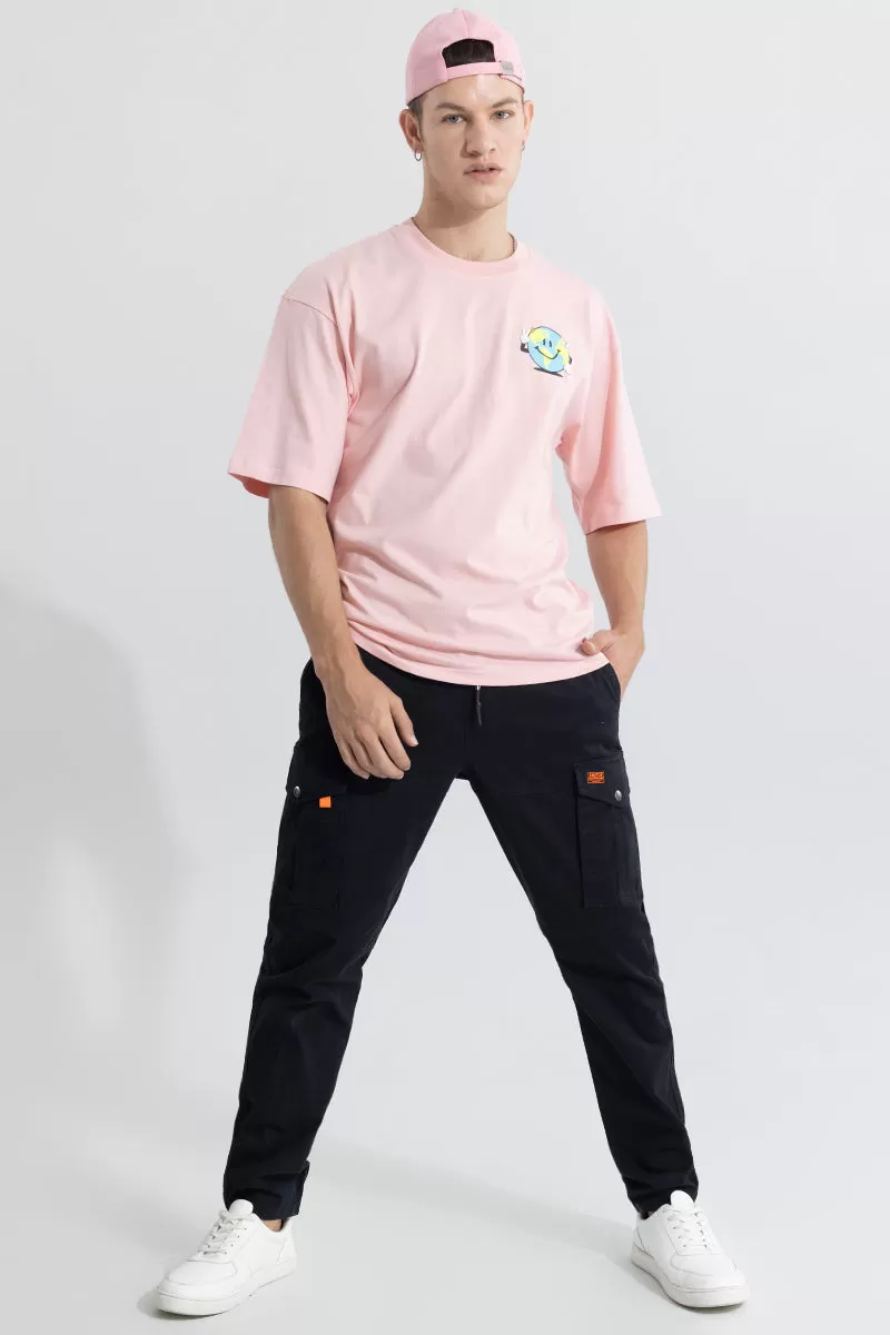 Green Is Groovy Pink Oversized T-Shirt