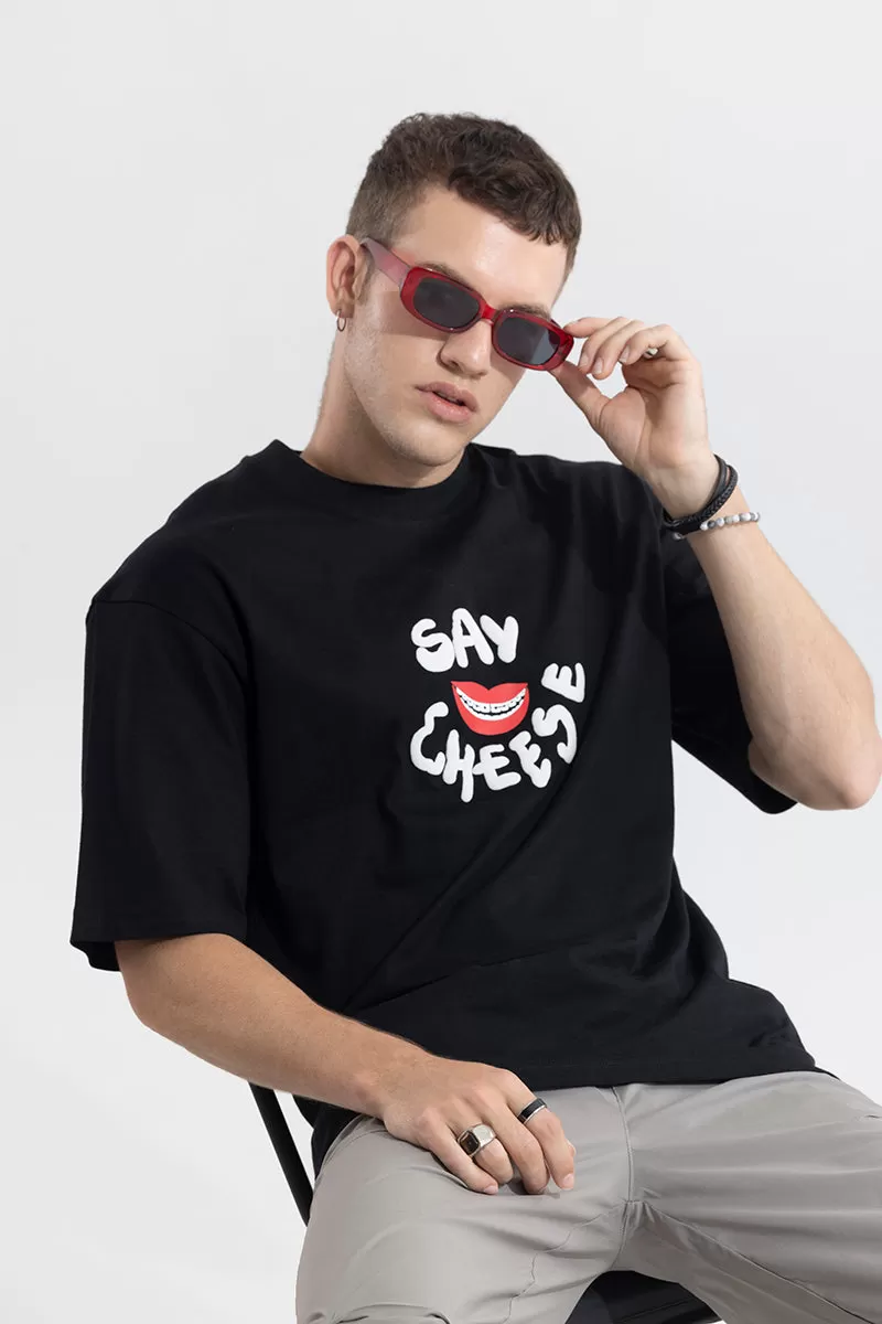 Grow Back Black Oversized T-Shirt