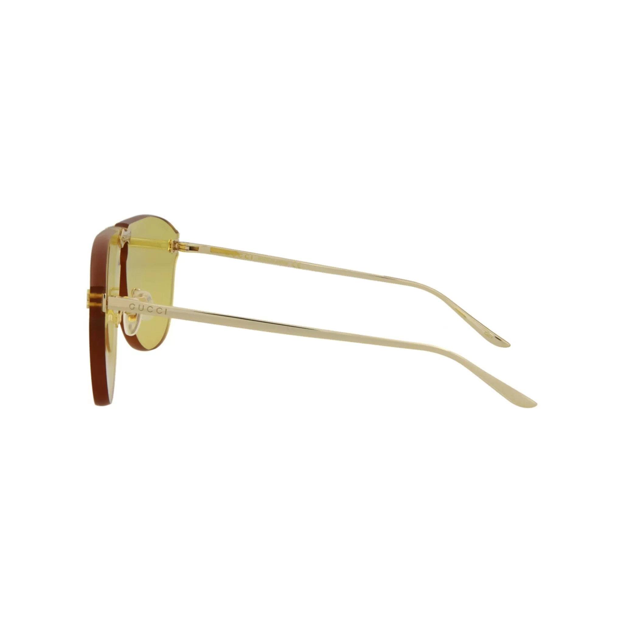 Gucci GG0354S Aviator Golden Metal Sunglasses (S)