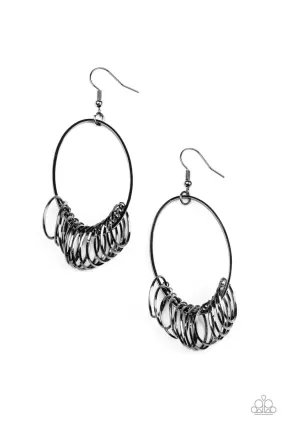 Halo Effect Black-Earrings