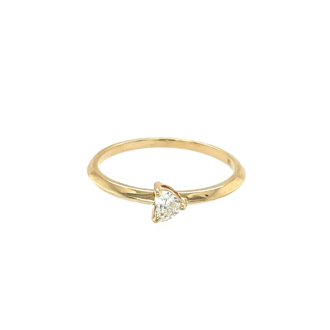 Heart Shape Diamond Solitaire Ring