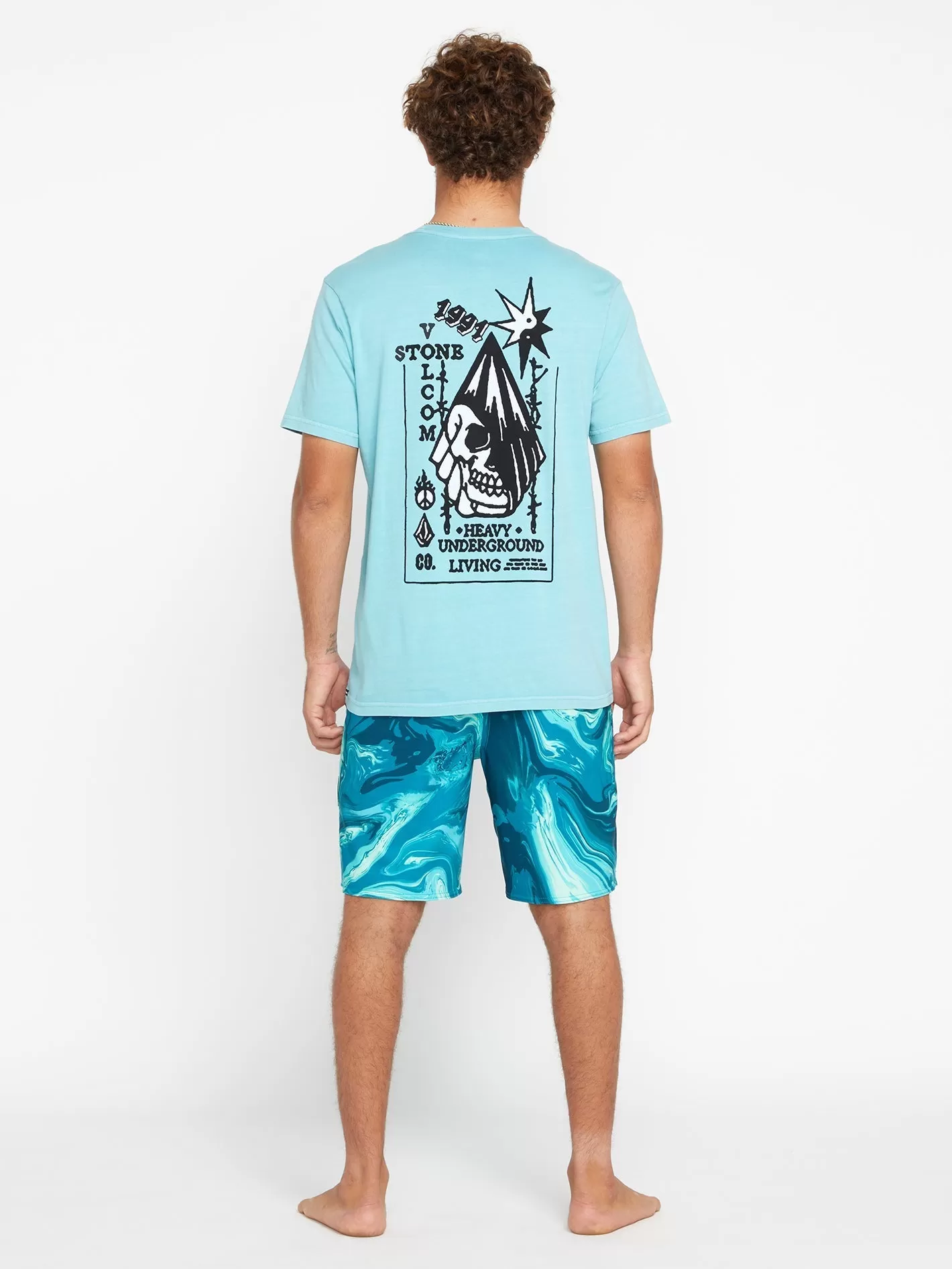 Heavy Living Short Sleeve Tee - Cali Blue Heather