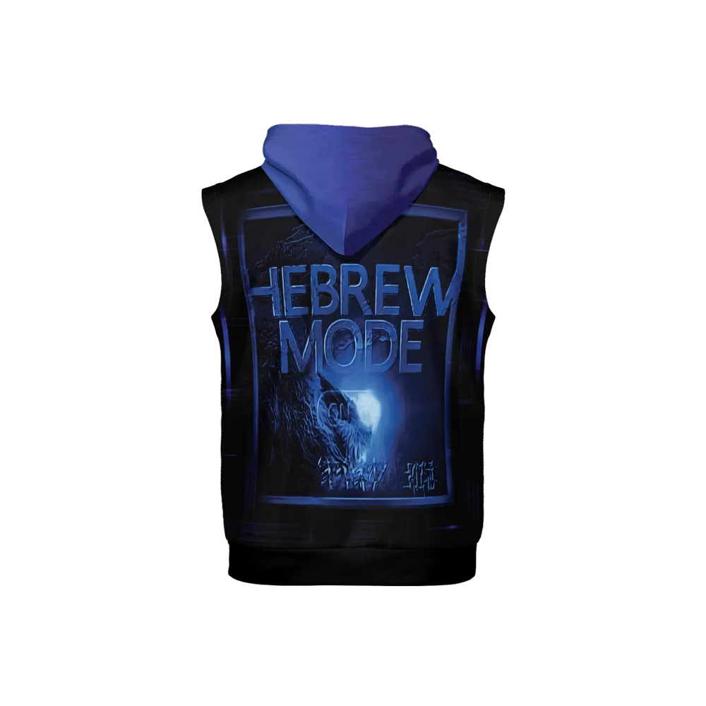 Hebrew Mode - On 01-06 Designer Unisex Regular Fit Sleeveless Pullover Hoodie