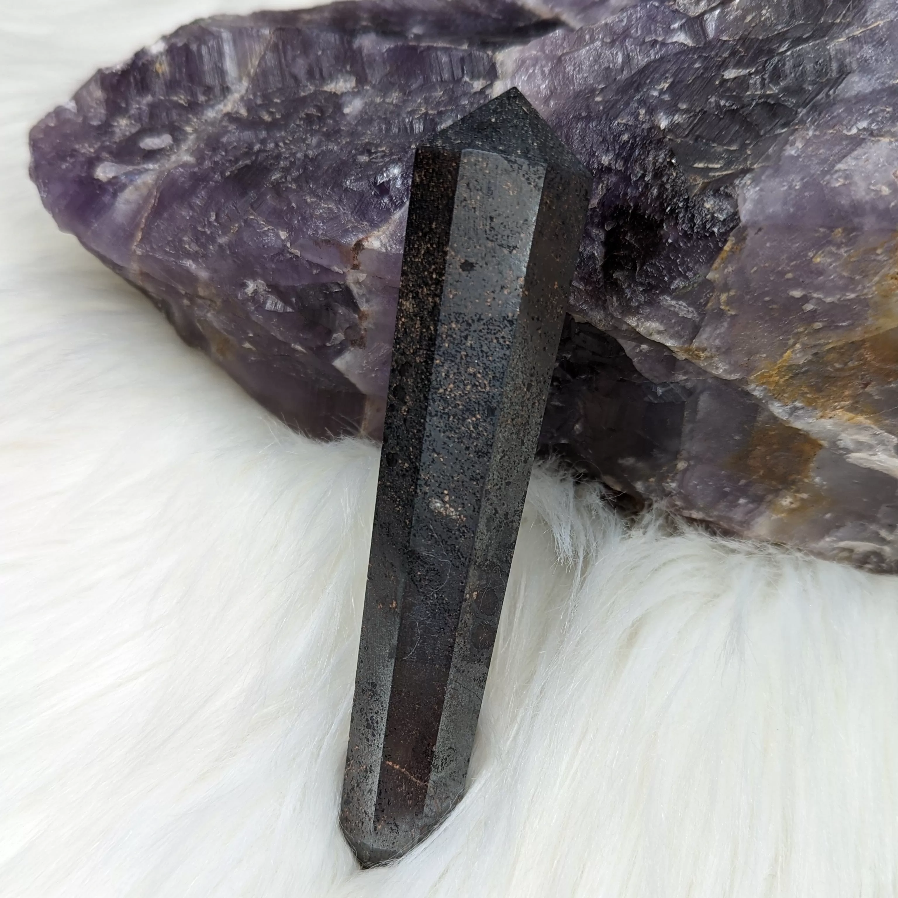 Hematite Healing Wand Carving #1