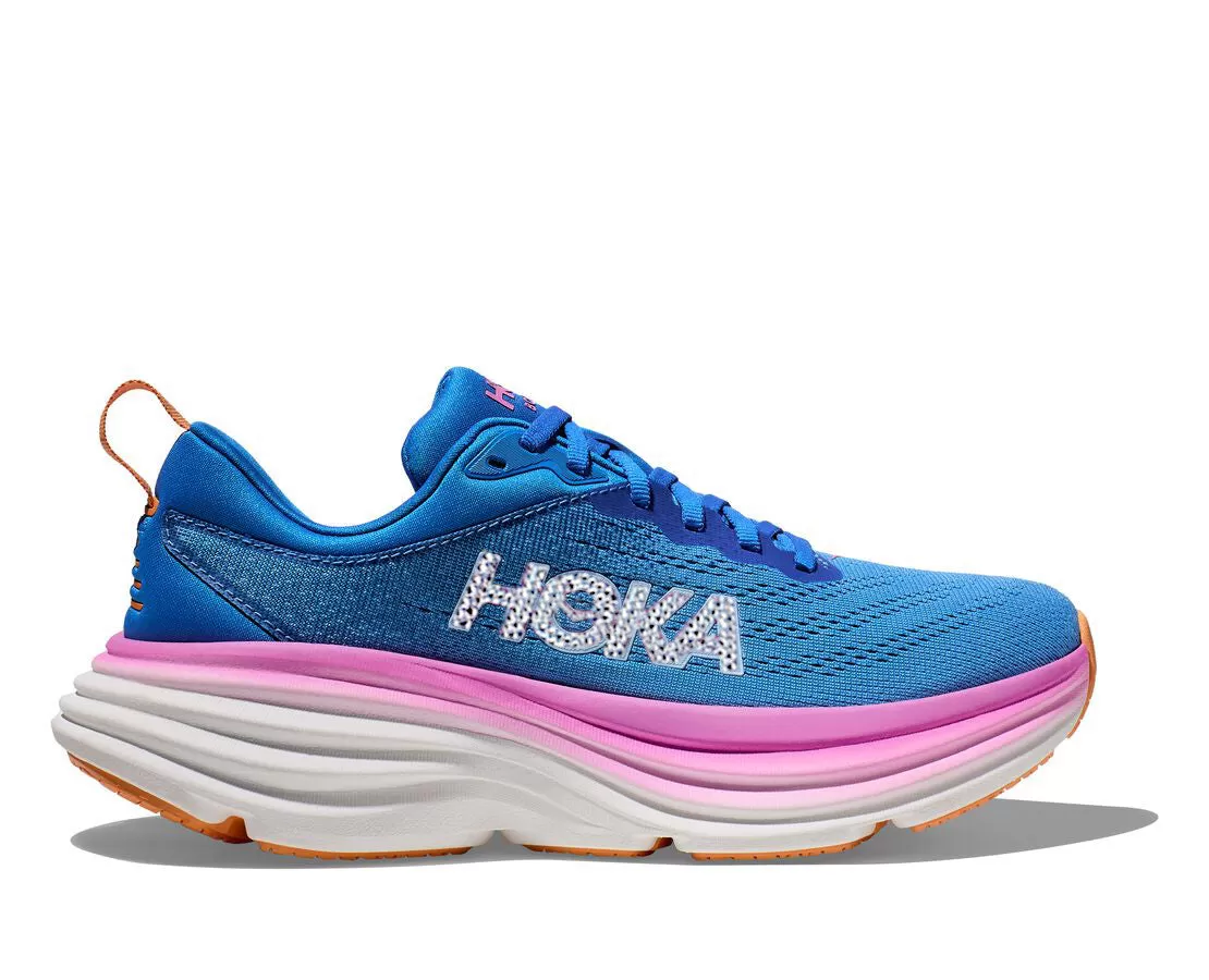 Hoka Women Bondi 8 (Blue/ Pink)